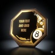 Dřevěná plaketa HEXM16 | Biliard