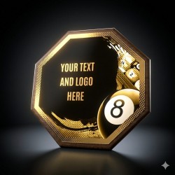 Dřevěná plaketa HEXM16 | Biliard