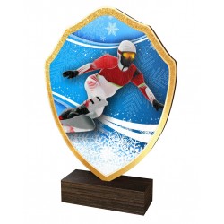 Dřevěná plaketa TFRW285 | Snowboard