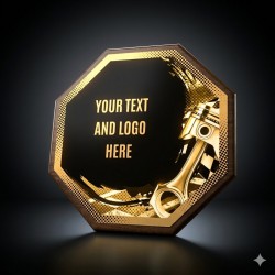 Dřevěná plaketa HEXM06 | Motorsport