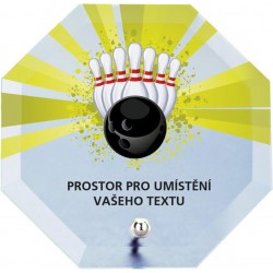 Skleněná trofej s potiskem CRP2M10 | Bowling