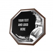 Dřevěná plaketa HEXM14 | Americký fotbal