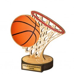 Dřevěná plaketa RW106 | Basketball