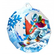 Kovová medaile MDM03M49 | Snowboard