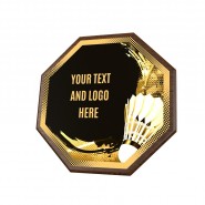 Dřevěná plaketa HEXM25 | Badminton