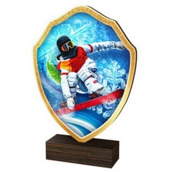 Dřevěná plaketa TFRW420 | Snowboard