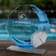 Skleněná trofej CR2024301M11 | Plavání