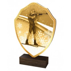 Dřevěná plaketa TFRW298 | Biatlon
