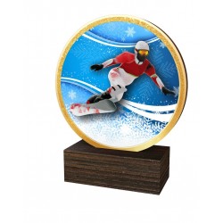 Dřevěná plaketa TFRW785 | Snowboard