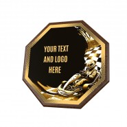 Dřevěná plaketa HEXM32 | Motokáry