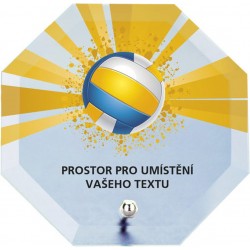 Skleněná trofej s potiskem CRP2M3 | Volejbal