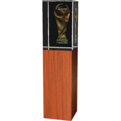 Skleněná trofej - kombinace skla a dřeva CR4021M27 | Fotbal